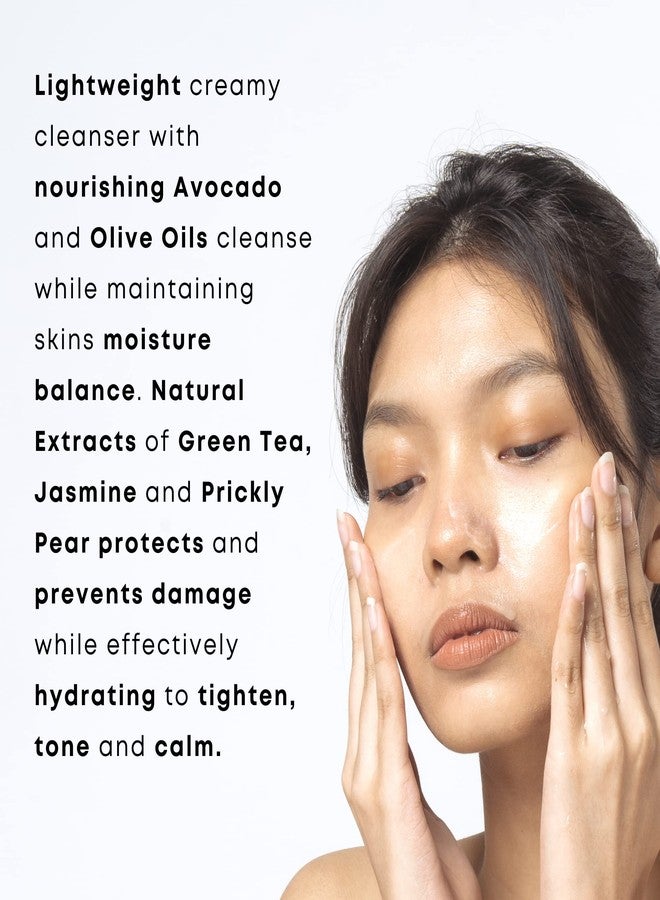Georgette Klinger Green Tea Cream Cleanser - Hydrating Lightweight with Jasmine, Prickly Pear, Olive, Avocado Maintains Moisture, Nourishes and Soothes Dry Skin with Antioxidant Protection - 4.2 oz - Image 3